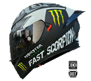 CASCO MOTO AXOR EX BIHR FAST SCORPION POLARIZADO DOBLE VISOR