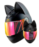 CASCO MOTO ROYAL GATO NEGRO MATE VISOR GOLDEN