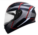 CASCO MOTO YOHE 978 NEGRO ROJO BRILLO