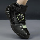 BOTAS DE CUERO PARA MOTO VERDE REGULABLE