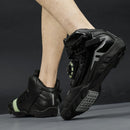 BOTAS DE CUERO PARA MOTO VERDE REGULABLE