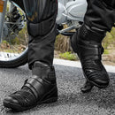 BOTAS DE MOTO DE CUERO PARA HOMBRE NEGRO
