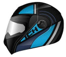 CASCO MOTO ABATIBLE ICH LUN AZUL MATE