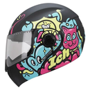 CASCO MOTO ABATIBLE ICH KIDS LOVE AZUL MATE