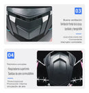 CASCO MOTO CES DOBLE VISOR CON ALERON JOKER ROJO