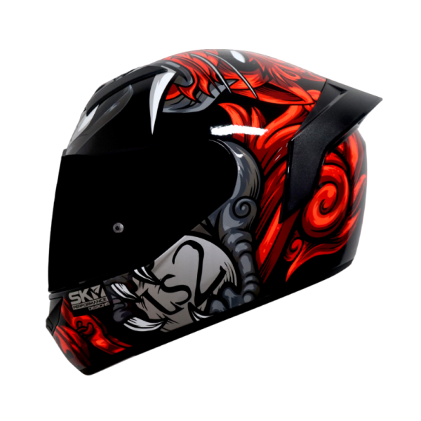 CASCO PARA MOTO LS2 NS352 FDOG NEGRO ROJO Importaciones Pegaso