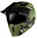 CASCO MT STREETFIGHTER VERDE NEGRO MATE