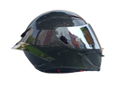 CASCO MOTO AXOR EX BIHR FIBRA DE CARBONO BRILLO ALERON GRIS