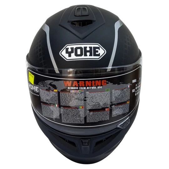 CASCO YOHE FF966 NEGRO MATE Importaciones Pegaso
