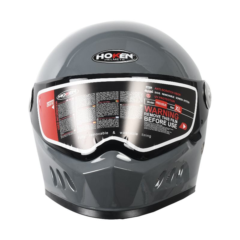 CASCO HOKEN CAFE RACER VINTAGE GRIS Importaciones Pegaso