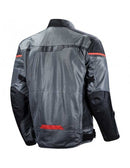 CASACA MOTO LS2 PARA HOMBRE RIVA ROJO GRIS