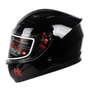CASCO MOTO NIÑO HOKEN MONOCOLOR KIDS NEGRO BRILLO