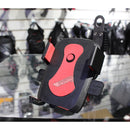 SOPORTE DE CELULAR PARA MOTO ROJO CON NEGRO DE PLÁSTICO