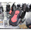 SOPORTE DE CELULAR PARA MOTO ROJO CON NEGRO DE PLÁSTICO