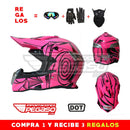 PROMO CASCO CROSS BOTTARI MODELOS ROSADO