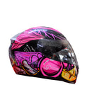 CASCO MOTO XTRONG DISEÑO PAYASO IT ROSA BRILLO