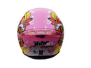 CASCO MOTO BIHR DOBLE VISOR ROSADO BRILLO BUHO DAMA MUJER IRIDIUM
