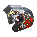 CASCO MOTO ABATIBLE ICH KIDS DREAM TEAM ROJO BRILLO