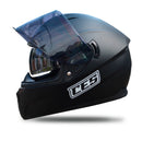 CASCO MOTO CES HELMETS DOBLE VISOR NEGRO MATE CERTIFICADO