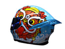 CASCO MOTO BIHR DOBLE VISOR CELESTE BLANCO VISOR IRIDIUM DAMA MUJER