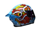 CASCO MOTO BIHR DOBLE VISOR CELESTE BLANCO VISOR IRIDIUM DAMA MUJER