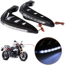 PROTECTOR DE MANOS TIMON MANUBRIOS CON LUCES LED CORTAVIENTO MOTOS UNIVERSAL