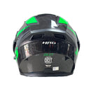 CASCO MOTO ABATIBLE HRO ZILET BRILLO VERDE