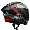 CASCO MOTO CES DOBLE VISOR CON ALERON CAMU ROJO POLARIZADO