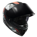 CASCO MOTO CES DOBLE VISOR CON ALERON CAMU ROJO POLARIZADO