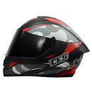 CASCO MOTO CES DOBLE VISOR CON ALERON CAMU ROJO POLARIZADO