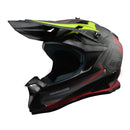 CASCO PARA MOTO CROSS CES NEGRO MATE/ NEON Y ROJO