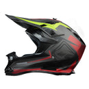 CASCO PARA MOTO CROSS CES NEGRO MATE/ NEON Y ROJO