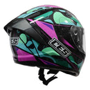 CASCO MOTO CES DOBLE VISOR CON ALERON CAMU VERDE