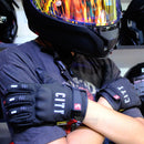 GUANTES MOTO BICI CITY TOUCH INVIERNO IMPERMEABLE NEGRO REFLECTIVO