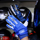 GUANTES MOTO DEPORTIVOS CROSS AZUL BLANCO 100%