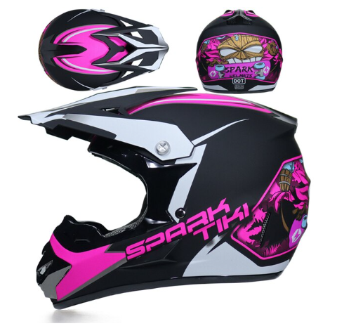 CASCO CES MOTO CROSS DH SPARK TIKI ROSADO Importaciones Pegaso