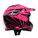 CASCO MOTO CROSS CERTIFICADO ROSADO BRILLO