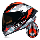 CASCO MOTO CES DOBLE VISOR CON ALERON CAMU ROJO POLARIZADO