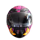CASCO MOTO XTRONG DISEÑO PAYASO IT ROSA BRILLO