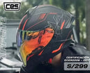 CASCO MOTO CES AIRFLITE DOBLE CERTIFICADO C/VISOR DIA Y NOCHE ROJO