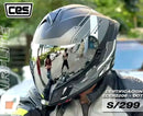 CASCO MOTO CES ICON DOBLE CERTIFICADO VISOR ESPEJO GRIS MATE