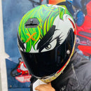 CASCO MOTO AXOR K5 NO BIHR JOKER VERDE MATE DOBLE VISOR POLARIZADO