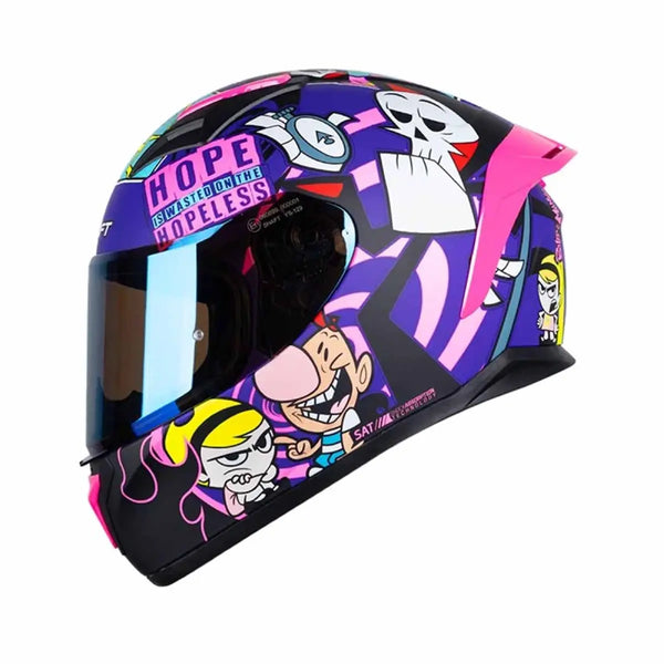 CASCO MOTO SHAFT SH-582 SP BILLY Y MANDY LILA MATE