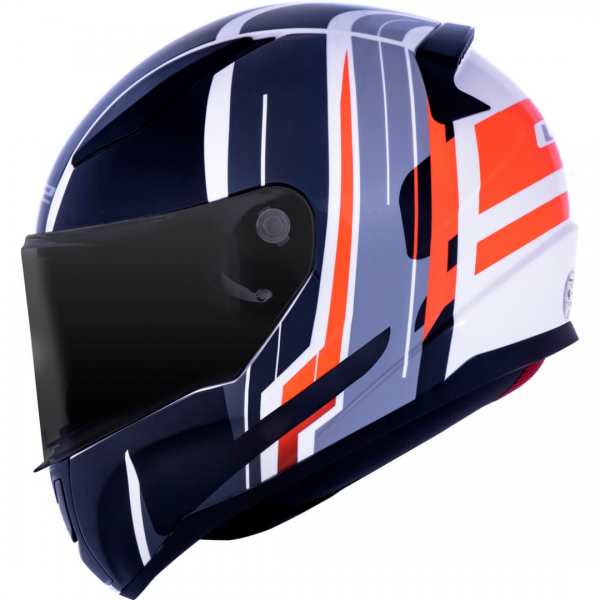 CASCO INTEGRAL LS2 FF353 FLAG NARANJA BLANCO POLARIZADO