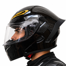 CASCO MOTO CES EX SOMAN ABATIBLE NEGRO BRILLO