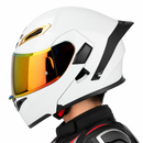 CASCO MOTO CES EX SOMAN BLANCO BRILLO ZAFIRO DORADO