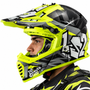 CASCO LS2 MX437 FAST MINI NIÑO EVO CRUSHER NEGRO AMARILLO