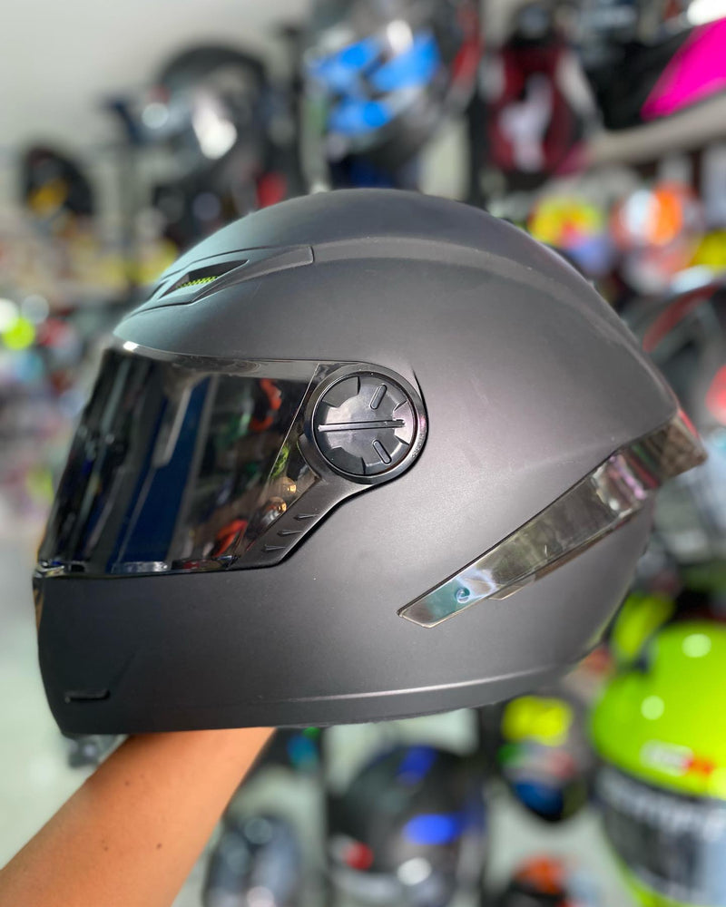 CASCO MOTO ICH NEGRO MATE INTEGRAL POLARIZADO Importaciones Pegaso