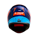 CASCO INTEGRAL LS2 FF353 DESTRIP AZUL NARANJA BRILLO