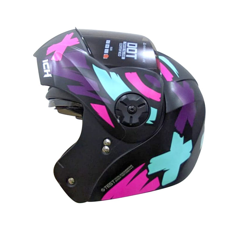 CASCO ICH ABATIBLE BRUSHTER NEGRO FUCSIA MATE